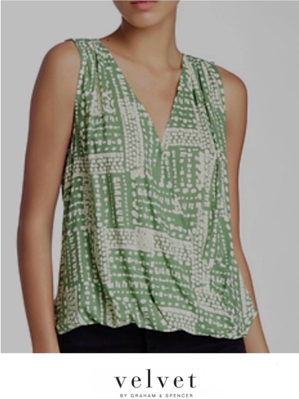 NWT Anthropologie ~ Velvet by Graham & Spencer Sleeveless Surplice Blouse